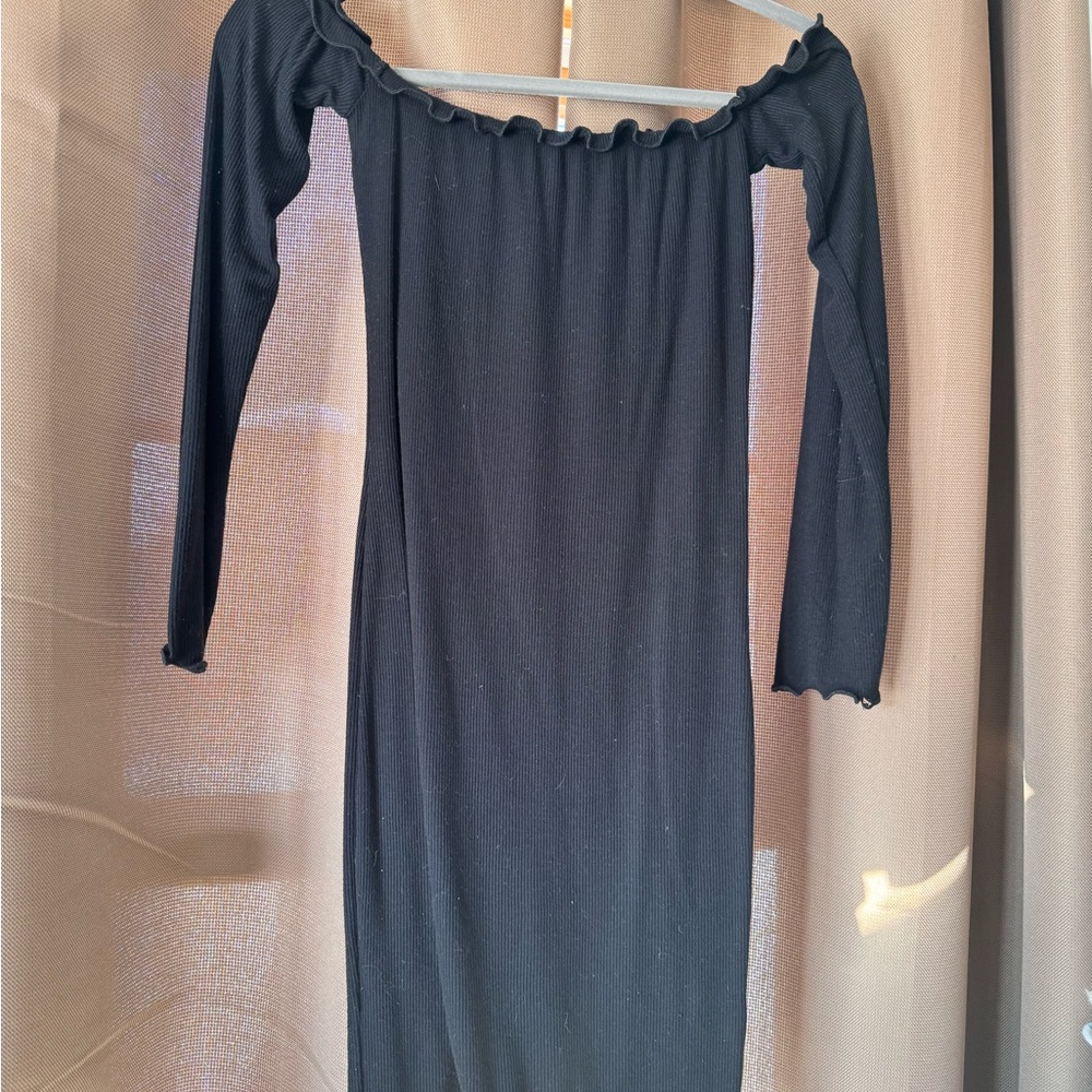 Elegant Black Off-Shoulder Dress